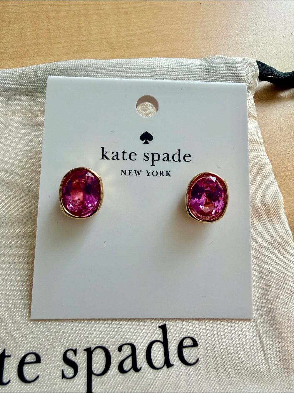 Kate Spade ♠️ Pink Gemstone Stud Earrings